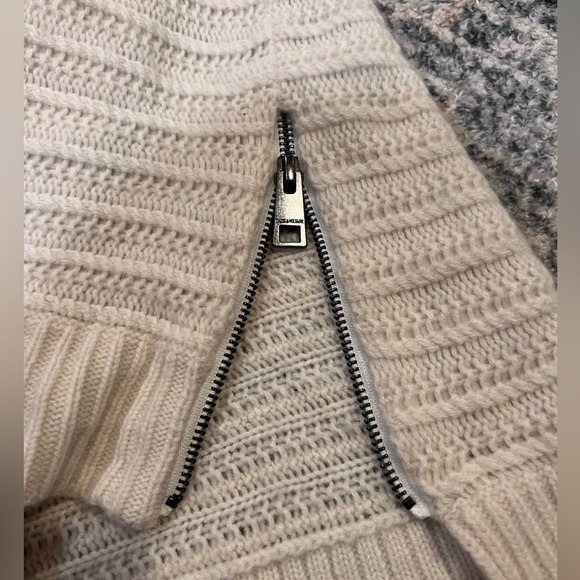 Zadig & Voltaire Ivory Athino Deluxe cashmere Sweater. A5 - Picture 4 of 6